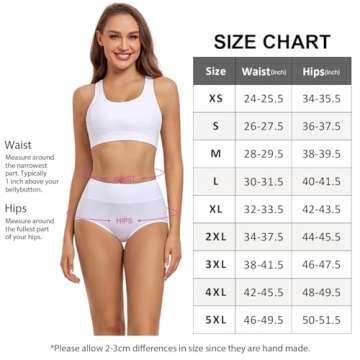 Wirarpa Women's High Waisted Cotton Underwear 4 Pack