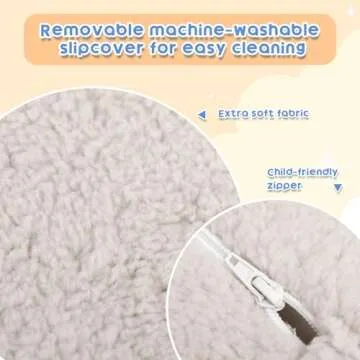 ALIMORDEN Fold Out Toddler Couch, Extra Wide Comfy 2-in-1 Cuddly Sherpa Sofa for Kids, with Removable Baby Friendly Blanket, Convertible Sofa to Bed, Light Grey