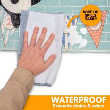 Bammax X-Large Waterproof Foam Baby Play Mat 70" x 78"