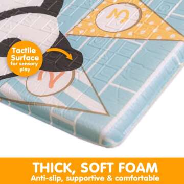 Bammax X-Large Waterproof Foam Baby Play Mat 70" x 78"