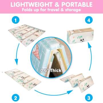 Bammax X-Large Waterproof Foam Baby Play Mat 70" x 78"