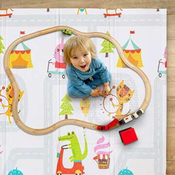 Bammax X-Large Waterproof Foam Baby Play Mat 70" x 78"