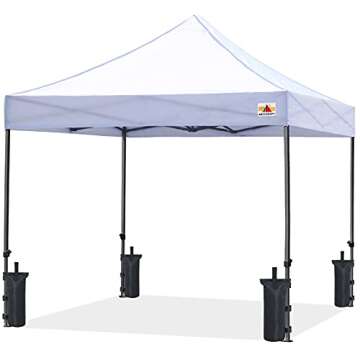 ABCCANOPY Canopy Weights Set of 4-112LBS Sand Bags for Pop up Tent, Weight Bags for Outdoor Gazebo, Trampoline, Pergola, Black (Without Sand)