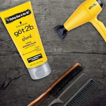 Got2B Glued Styling Spiking Hair Gel 2 - 6 oz tubes + 1 Travel 1.25 oz tube