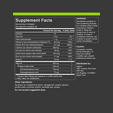 Hippo7 Vegan Complete Multivitamin with Essential Nutrients