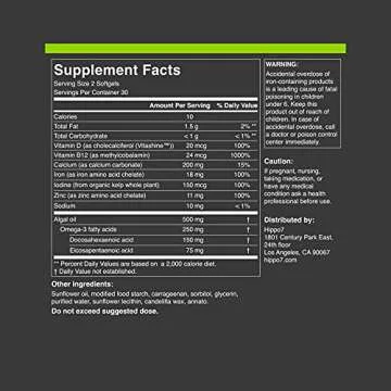 Hippo7 Vegan Complete Multivitamin with Essential Nutrients