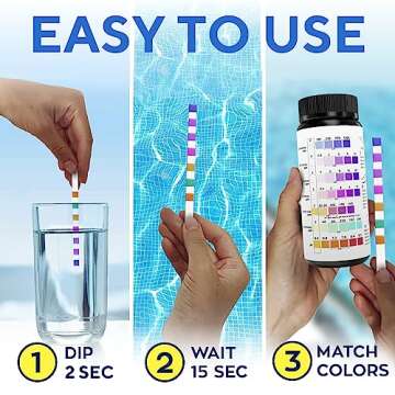 7-in-1 Pool Test Strips for Quick Water Testing