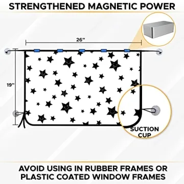 EcoNour Magnetic Car Window Shade for Sun Protection