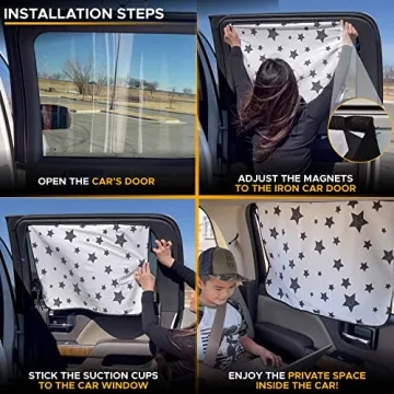 EcoNour Magnetic Car Window Shade for Sun Protection