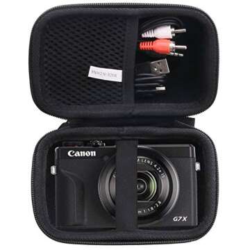 waiyu Hard EVA Travel Case for Canon PowerShot G7X/SX730HS/ SX620HS/SX720HS/SX740HS Digital Camera (Black)