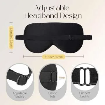 ZIMASILK Natural Silk Sleep Mask - Adjustable & Soft Eye Mask