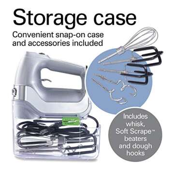 Hamilton Beach 7-Speed Hand Mixer with Snap-On Case