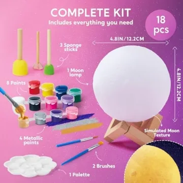 Klever Kits DIY Moon Lamp Craft Kit for Kids