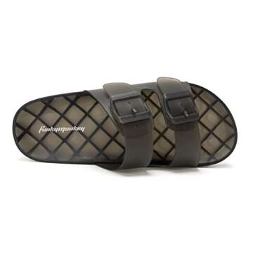 FUNKYMONKEY Women's Comfort Slides with Double Buckles