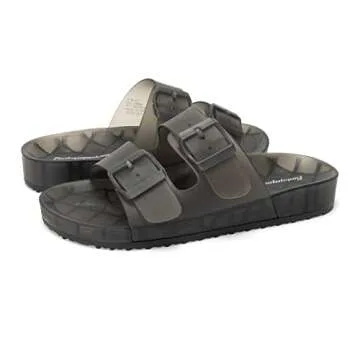 FUNKYMONKEY Women's Comfort Slides with Double Buckles