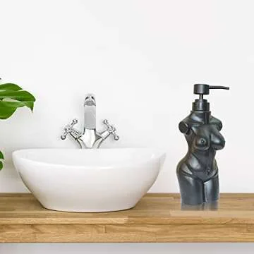 Caahanjia Ceramic Girl Soap Dispenser for Kitchen and Bathroom