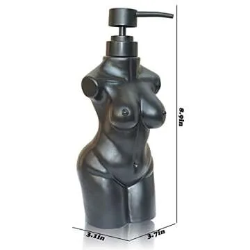 Caahanjia Ceramic Girl Soap Dispenser for Kitchen and Bathroom