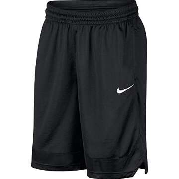 Nike Dri-FIT Icon, Men's basketball , Athletic shorts with side pockets, Black/Black/White, M
