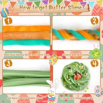 Brown Slime Kit, Clear Slime Bucket with Pumpkin Slime Clay & Turkey Slime Add-ins, Slime Party Favors for Kids, Sensory Toys Girls Gift & Boys Gift, Birthday Easter Hallowmas Christmas Slime