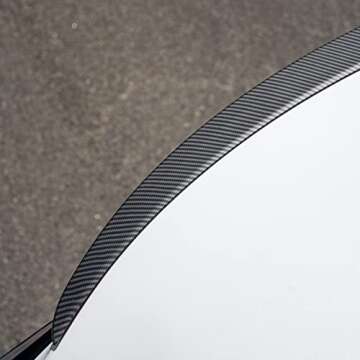 EVNV Tesla Model 3 Spoiler - ABS Gloss 3k Twill Carbon Fiber Print - Give your Tesla the Performance look - Fits 2018-2020 Pre Refresh Silver Trim Tesla Model 3