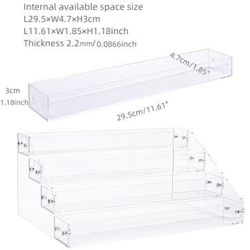 Kingtaily Clear Acrylic Organizer for Makeup and Crafts