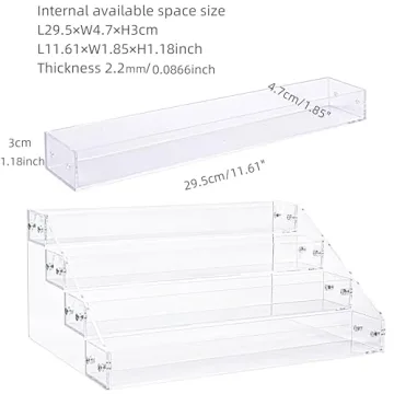 Kingtaily Clear Acrylic Organizer for Makeup and Crafts
