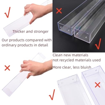 Kingtaily Clear Acrylic Organizer for Makeup and Crafts