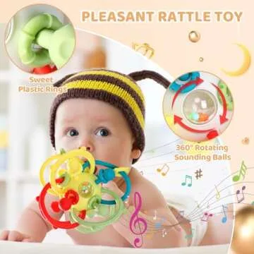Orzbow Rattle & Sensory Teething Toys for Infants
