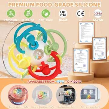 Orzbow Rattle & Sensory Teething Toys for Infants