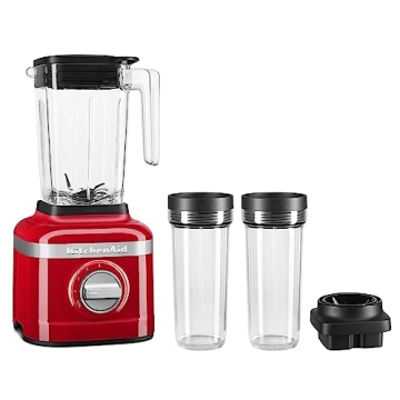 KitchenAid K150 3 Speed Ice Crushing Blender - Perfect for Smoothies, 2 Jars, Passion Red