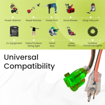 GoGreen Power 100ft Heavy Duty Outdoor Extension Cord