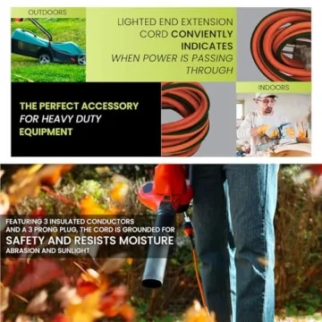 GoGreen Power 100ft Heavy Duty Outdoor Extension Cord