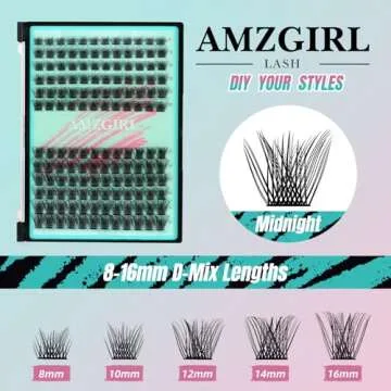AMZGIRL LASH Midnight DIY Lash Extension Kit - 144 pcs