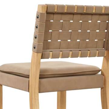 Cohen Mid-Century Modern Bar Stool Set of 2 in Brown