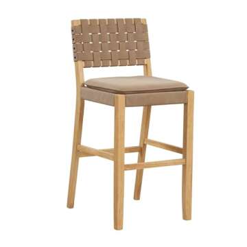 Cohen Mid-Century Modern Bar Stool Set of 2 in Brown