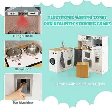 HONEY JOY Kids Kitchen Playset for Creative Pretend Play