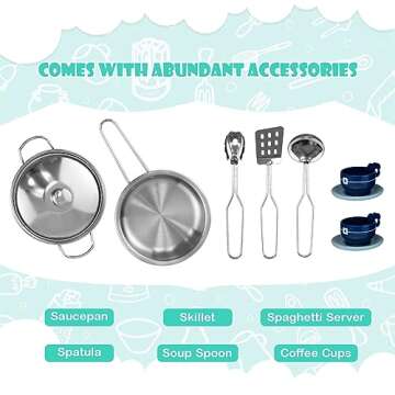 HONEY JOY Kids Kitchen Playset, 2-Piece Modular Wooden Corner Toy Kitchen Set/Washing Machine & Sink, Coffee Maker, Range Hood & Stove, Stool, Little Chef Pretend Play Kitchen for Toddlers, Natural