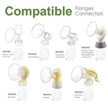 Maymom Breast Pump Bottle Compatible with Medela Pump in Style MaxFlow, Freestyle, Swing Maxi Pump, ...