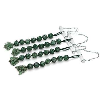 Jovivi Natural Crystals Healing Stones Window Car Hanging Ornaments Green Aventurine Tumbled Gemstones Selenite Stick for Chakra Healing, Reiki, Protection, Yoga Meditation, Good Luck, Feng Shui