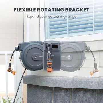Giraffe Tools PRO Hose Reel Retractable Metal Bracket 78 ft