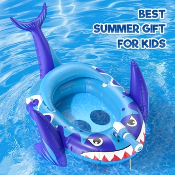 Sunrad Kids Pool Float with Water Gun, Fun Shark Design