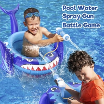 Sunrad Kids Pool Float with Water Gun, Fun Shark Design