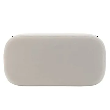 Wovenbyrd Modern Rectangular Ottoman Footstool with Metal Base