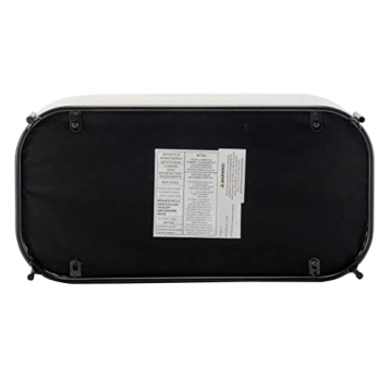 Wovenbyrd Modern Rectangular Ottoman Footstool with Metal Base