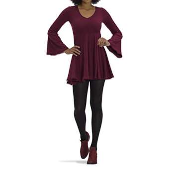 No nonsense Women's Super Opaque Control-Top Tights, Black/Port Royale, Medium