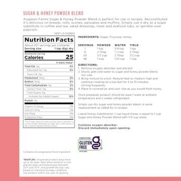 Augason Farms Sugar & Honey Powder Blend Can, Emergency Food Supply, Everyday Meals, 227 Servings