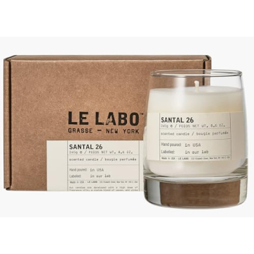 LE LABO Santal 26 Scented Candle - Elegant Home Candle in Glass Jar