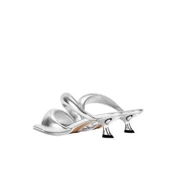 JW PEI Women's Sara Mule Heeled Sandals - Silver