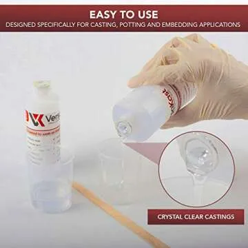 Versakoat Epoxy Resin Kit Casting-16 oz 2 Part, 1 Gallon Epoxy Cutting Edge 3-to-1 Ratio Makes This Crack Chip UV Proof Odorless A True Casting Epoxy for Jewelry