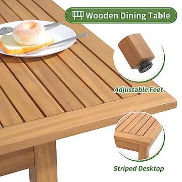 OC Orange Casual 7 Piece Patio Dining Set for Outdoors